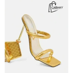 Sandalias Altas Doradas Tacon