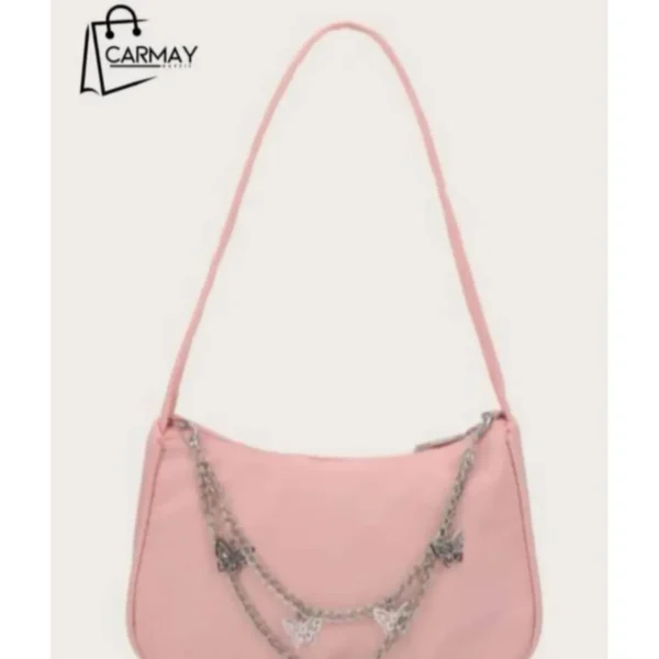 Cartera Azul Claro Cadena Mariposa