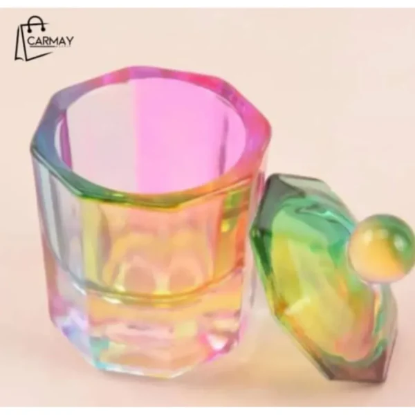 Vaso Con Tapa Para Liquido Acrlico