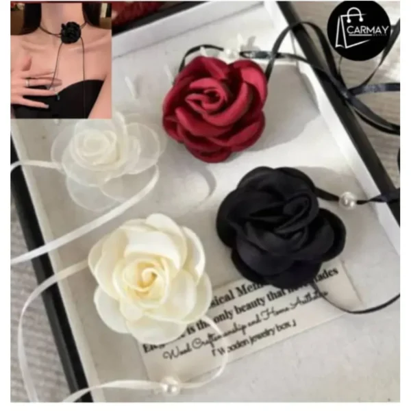 Gargantilla Con Rosa Trendy