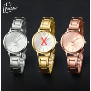 Reloj Pulsera De Cuarzo(plat,dor,oro Ros)