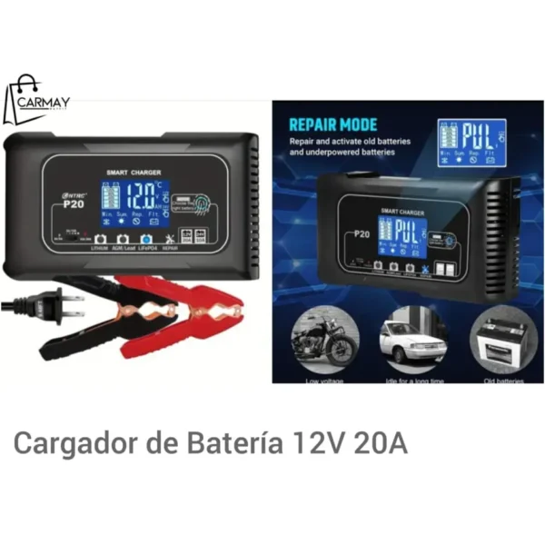 Cargador De Bateria 12v 20a