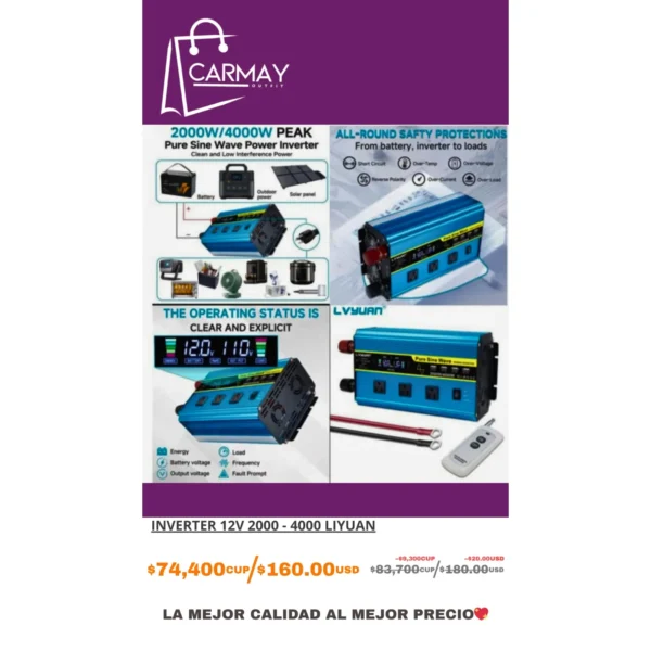 Inverter 12v 2000/4000w Liyuan