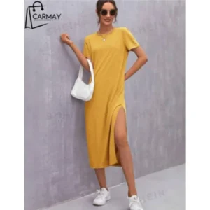 Vestido Ancho Mostaza