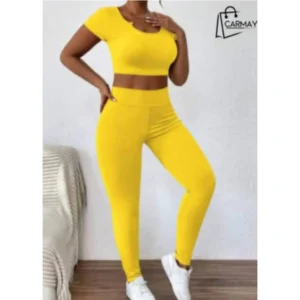 Juego Licra Larga Amarillo