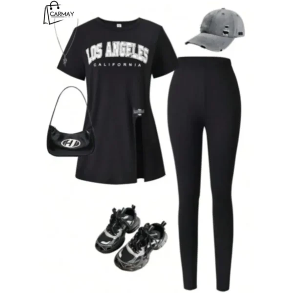 Pulover Negro Y Licra (los Angeles)