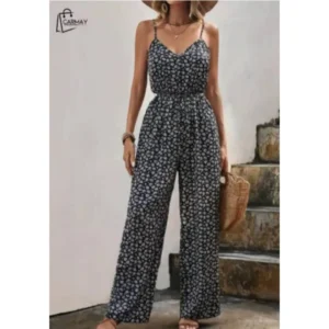 Mono Largo Con Tirantes Y Flores