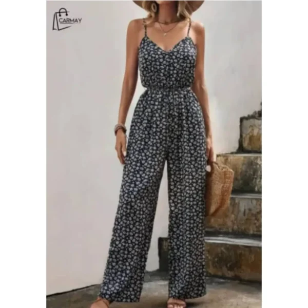 Mono Largo Con Tirantes Y Flores