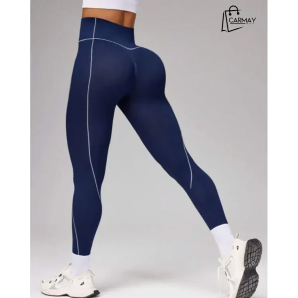 Licra Azul Linea Blanca