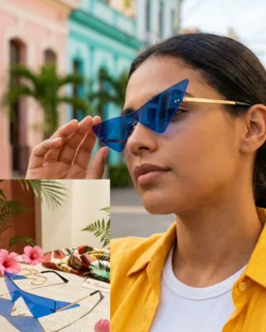 GAFAS RECTANGULARES AZULES