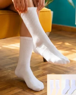 MEDIAS ALTAS BLANCAS