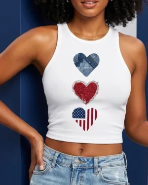 CAMISETA BLANCA CON 3 CORAZONES