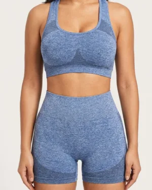 CONJUNTO DE YOGA, GYM (AZUL ,ROSADO)
