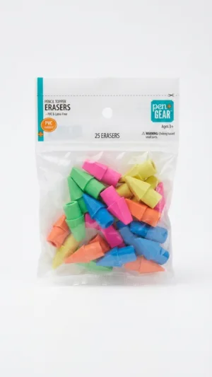 PAQUETE DE GOMAS DE COLORES (25 UNIDADES)