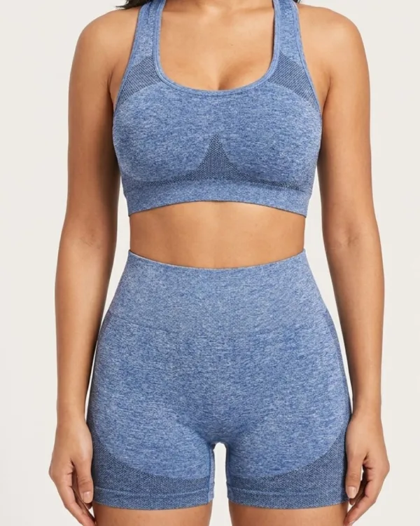CONJUNTO DE YOGA, GYM (AZUL ,ROSADO)