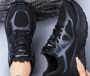 TENIS CON MAYA TRANSPIRABLE BCO Y NEGRO