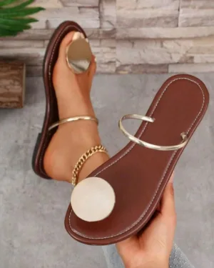 SANDALIAS CON DETALLES CIRCULAR DECORATIVO