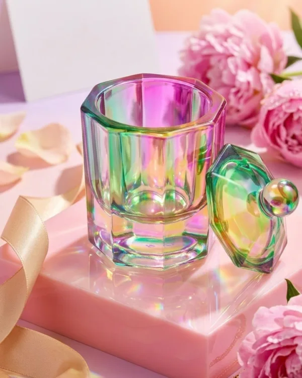 VASO CON TAPA PARA LIQUIDO ACRLICO