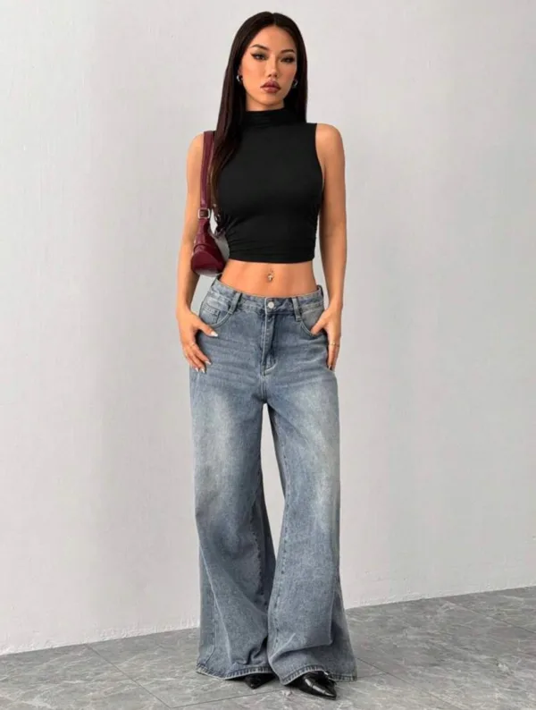 BLUSA CUELLO ALTO (N Y B)
